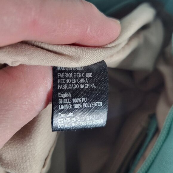 Turquoise Anchor Nautical Faux Leather Adjustable Crossbody Shoulder Handbag - Picture 3 of 11